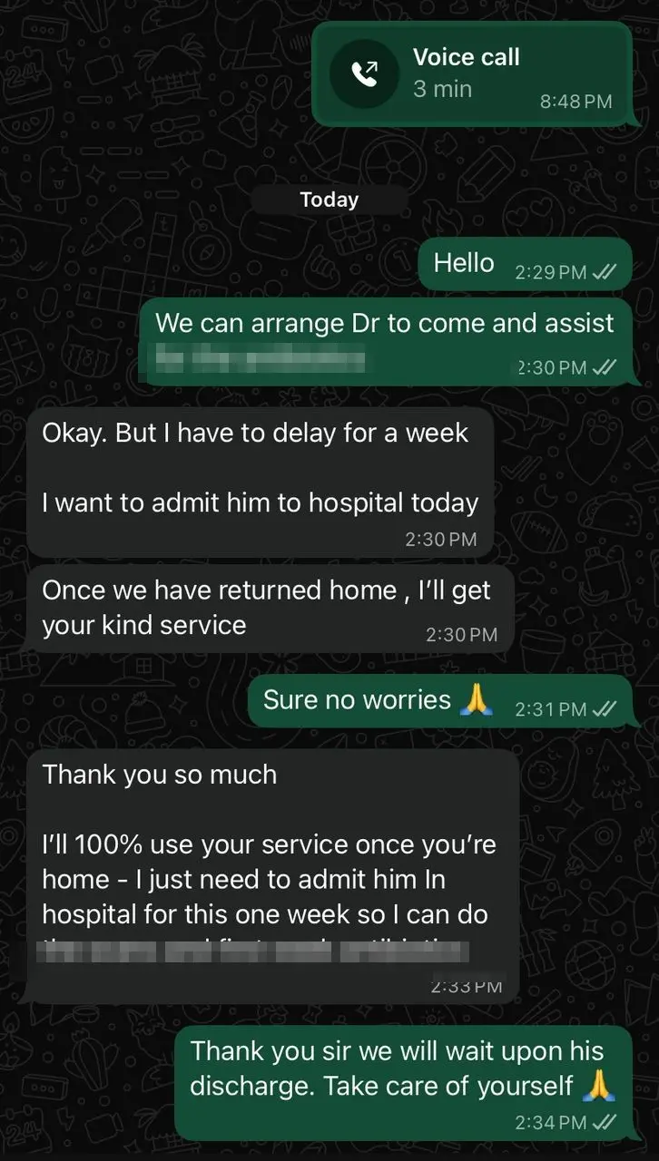 Testimonial about comprehensive home healthcare experience